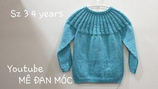 Cách đan áo top down cho bé 3 4 tuổi| top down swearter knitting tutorial size 3 4 years