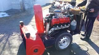 Firing up my Chevy V8 snow blower