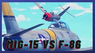 | War Thunder | MIG-15 vs F-86 SIM Match 2v2!!!