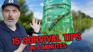 15 Wilderness Survival Tips in 5 Minutes ️