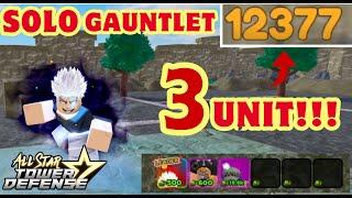 Solo Gauntlet Mode 3 unit (12.3k Seconds! ) | All Star Tower defense