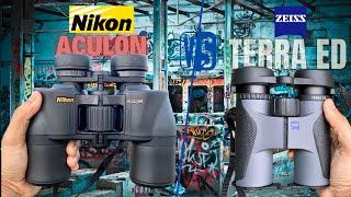 ZEISS Terra ED 10X32 Vs. NIKON Aculon 10X42 Binoculars | ED Vs. Non ED Glass Binoculars