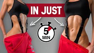 Get SNATCHED WAIST & ABS in JUST 5 Min/Day - Intense Ab Workout, No Equipment, At Home