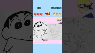 Shinchan️ VS Naruto #trending #drawing #shorts #naruto #shinchan