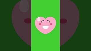 Animated Heart Emoji Icon on Green Screen Background | HD | No Copyright