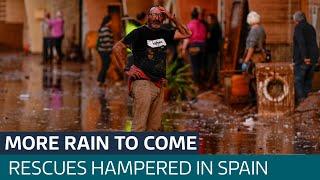 Spain's deadliest floods in decades: 95 dead as more 'extreme' rain approaches | ITV News