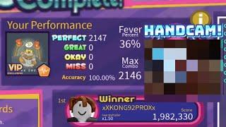 [HANDCAM] Robeats Dark Sheep (VIP) [24] ALL PERFECT FC / 100 % / NO MISS - ROBLOX Robeats