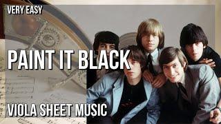 SUPER EASY Viola Sheet Music: How to play Paint It Black  by The Rolling Stones