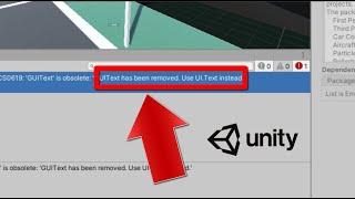 حل مشكلة GUIText has been removed Use UI Text  في يونتي | solve  error GUIText is obsolete in Unity