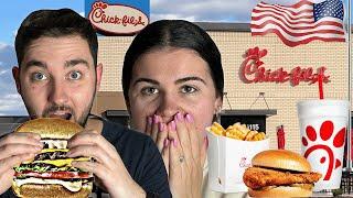 Brits Try Chick-Fil-A in America for the first time!