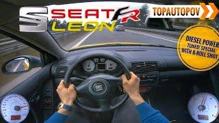 Seat Leon 1.9TDI (140kW) |29| 4K TEST DRIVE POV - ACCELERATION, SOUND, ENGINE & BRAKES  TopAutoPOV