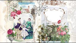 Art Journal with Me Victorian Garden Series #1 ASMR The Gingerbread Prints