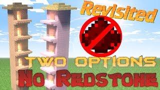 How to Build an Elevator in Minecraft NO REDSTONE thats SUPER FAST | Revisited | 2 Designs 1 Video