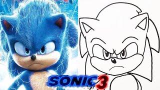 COMO DIBUJAR a SONIC LA PELÍCULA 3