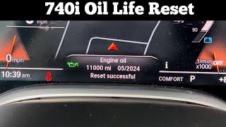 How To Reset Oil Life On 2016 - 2022 BMW 740i -  Clear Service Due Light After Oil Change 7 Series