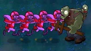 4 Football Zombies vs 1 Gargantuar FIGHT // Plants vs Zombies