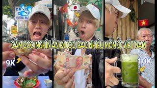 Người Nhật cầm 200 nghìn ăn được bao nhiêu món ở Việt Nam #vietnamkun