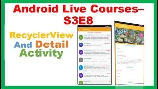 Android Live Courses S3E8 :Firebase Realtime DB CRUD -  RecyclerView and Detail Activities