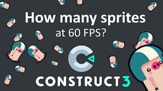 How many sprites can Construct draw at 60 FPS?