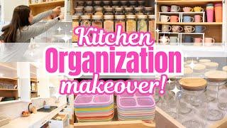 Kitchen Clean Declutter Organize! Kitchen Organization Makeover! Affordable Organization Ideas