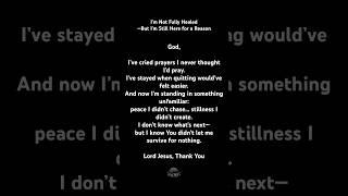 God, I’m Tired—But I Know I Didn’t Survive for Nothing#sacredstillness #faithafterpain #sacredbooks