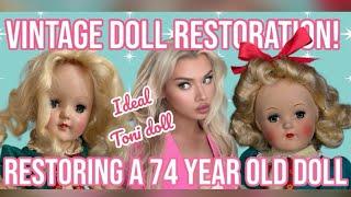 VINTAGE DOLL RESTORATION! IDEAL TONI DOLL! Washing and restoring a Toni doll!