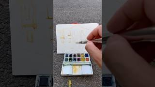  Sketching directly with a brush, outdoors with watercolor