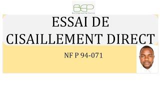 Géotechnique - Interprétation de l'essai de cisaillement direct (NF P 94 - 071)