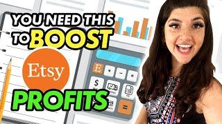 How To Boost Your Etsy Profit Using This Free Etsy Calculator Tutorial and Download! #EtsySales