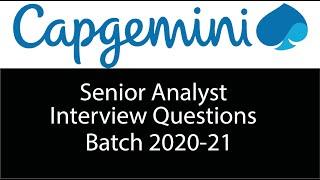 Capgemini Interview Questions | Senior Analyst -2020-21