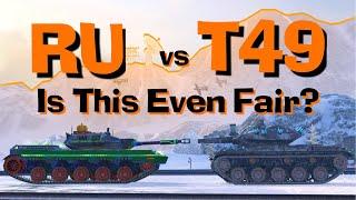 WOT Blitz Face Off || RU 251 vs T49