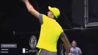 Ivo Karlovic hits 4 aces in a row - New York 2018