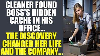 Cleaner Found Boss's Hidden Cache In His Office... The Discovery Changed Her Life And The Company...