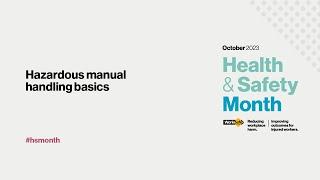 Hazardous manual handling basics