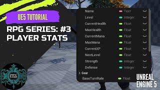 Unreal Engine 5 RPG Tutorial Series #3: Setting up Player Stats #ue4 #ue5 #unrealengine