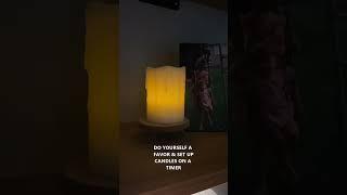 My battery-operated candles on a timer turn on every day at 5pm and turn off after 4+ hours.