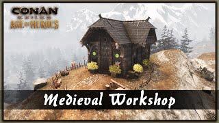 HOW TO BUILD A MEDIEVAL WORKSHOP [SPEED BUILD] - CONAN EXILES