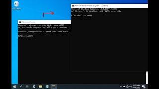 run cmd as administrator from cmd using powershell