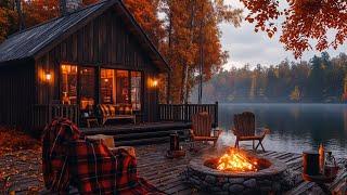 Relaxation by a wooden cottage  Guitar, birdsong and the sound of lake waves Sleep | Tranquility 