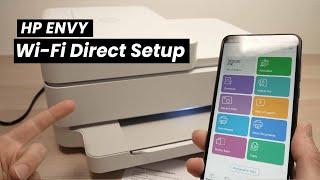 Wi-Fi Direct Setup on HP Envy 6000 Series Printer (6452e , 6455e, 6400e, 6000e.. )