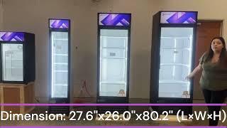 Nafcool one section glass door merchandiser refrigerators