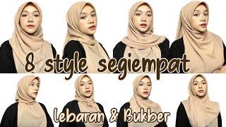 Tutorial Hijab Segiempat Lebaran | menutup bagian dada