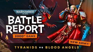 Blood Angels Debut! Tyranids vs Blood Angel Space Marines Warhammer 40k Battle Report