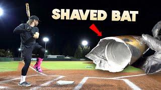Testing illegal SHAVED & ROLLED bats | Baseball Bat Bros
