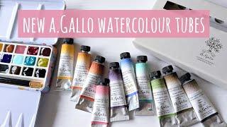 New A. Gallo Watercolour Tubes: Swatch, Comparison & Making A Ceramic Bower Bird Paint Palette