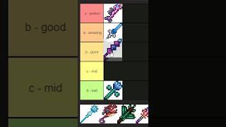 Terraria Magic Weapons Tier List! (Hardmode) #terraria #shorts