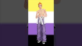 Pride Flags as Sims - Non-binary  | The Sims 4  #sims4