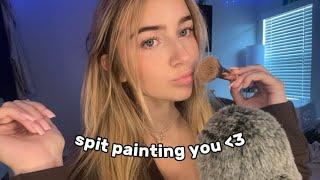 ASMR spit painting you! (mouth sounds, fast and aggressive)