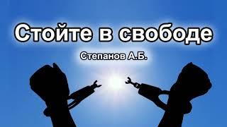 "Стойте в свободе" Степанов А.Б.Проповедь МСЦ ЕХБ