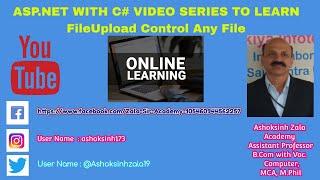 FileUpload Control Upload any files in ASP.NET C#